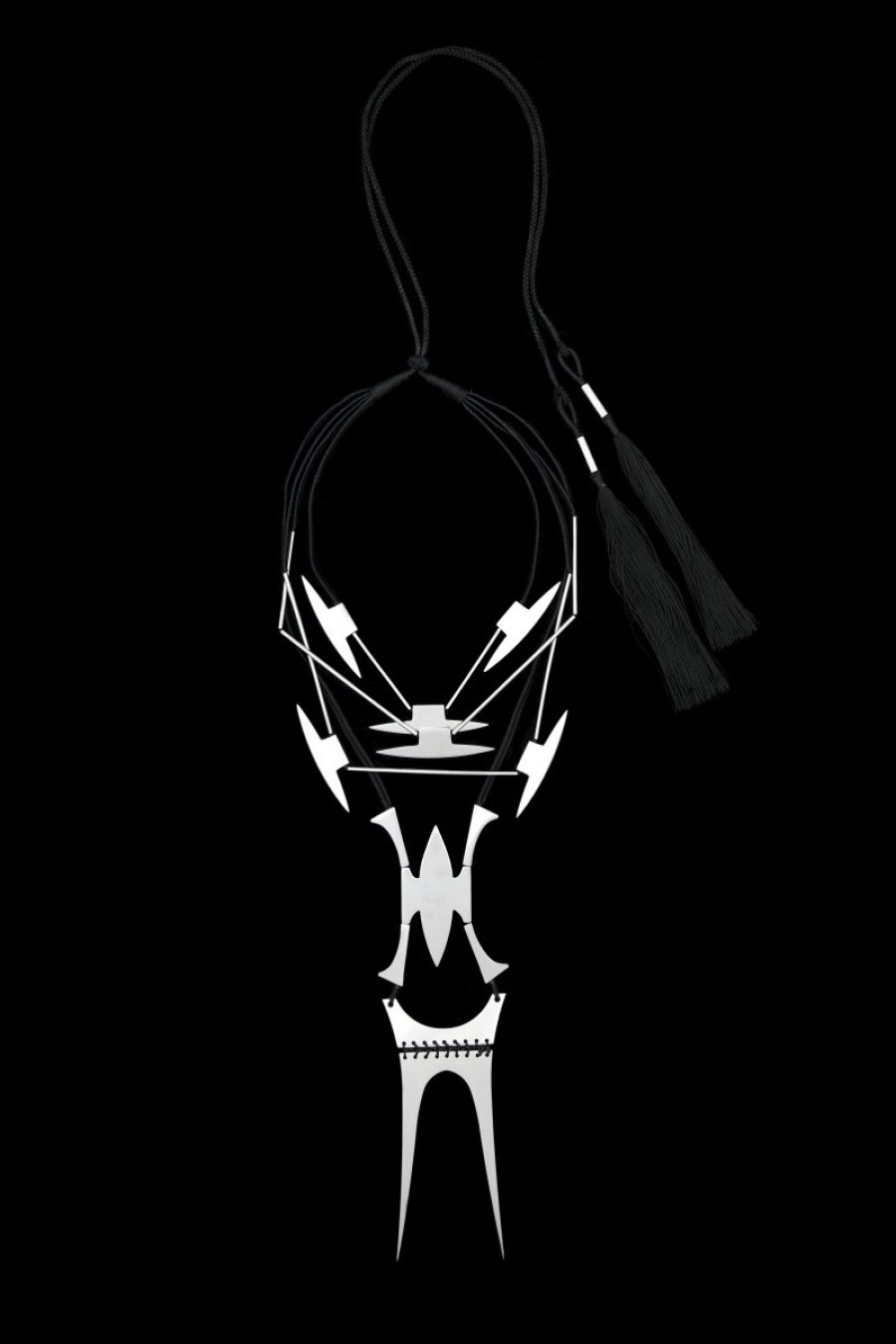 Black thread and stainless steel